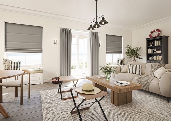 Loxley, Brown Canvas - Roman Blind - Image 6